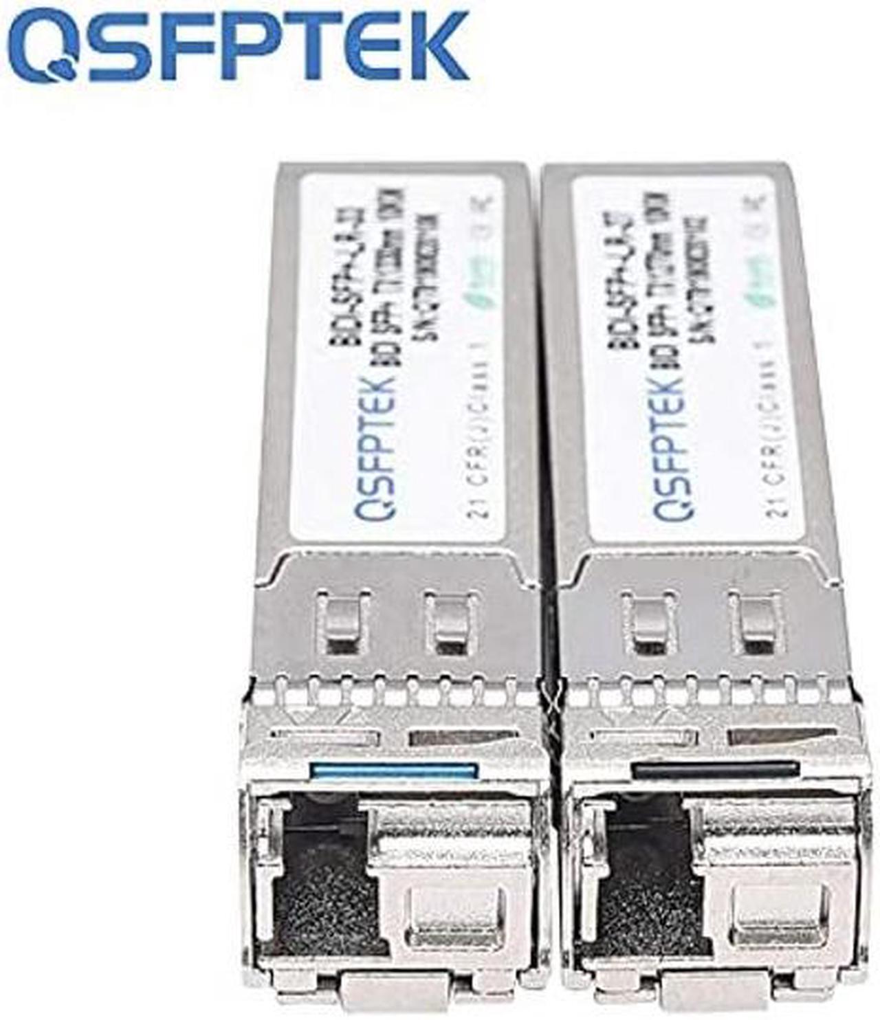 Alt view image 3 of 5 - 1 Pair 10G SFP+ Bidi Transceivers, 10gbe SFP LC Single-Mode Module, Bi-Directional Mini gbic for Cisco SFP-10G-BXD-I (1330nm-TX/1270nm-RX) / SFP-10G-BXU-I (1270nm-TX/1330nm-RX),10KM, with DDM