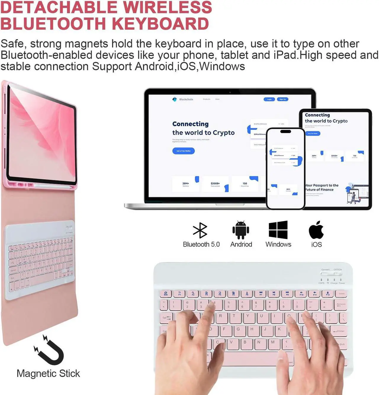 APHBZGE Keyboard Case for iPad Air 11 2024(M2),iPad Pro 11'' 4th/3rd