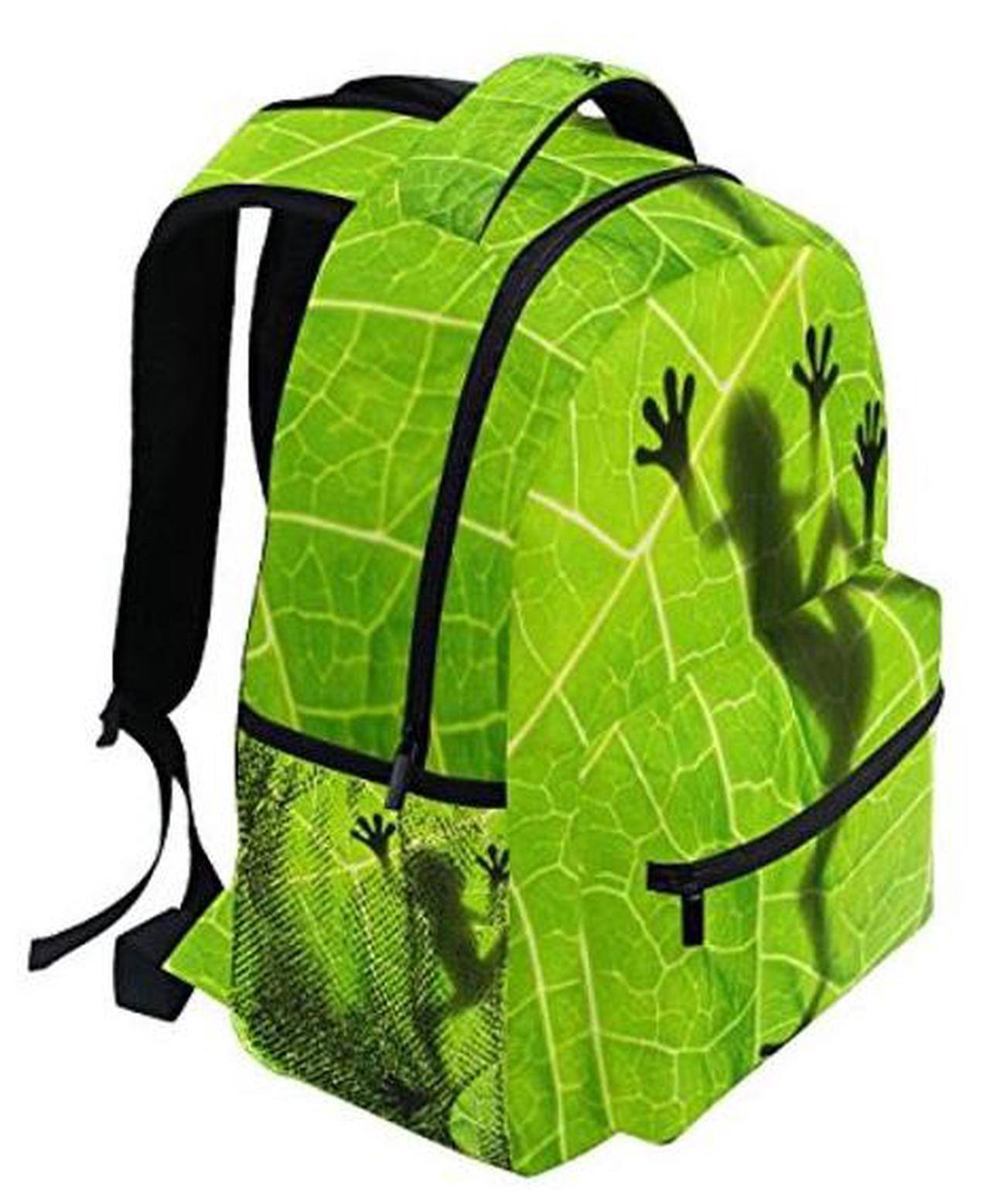 TropicalLife Rainforests Green Tree Frog Backpacks Bookbag Shoulder ...