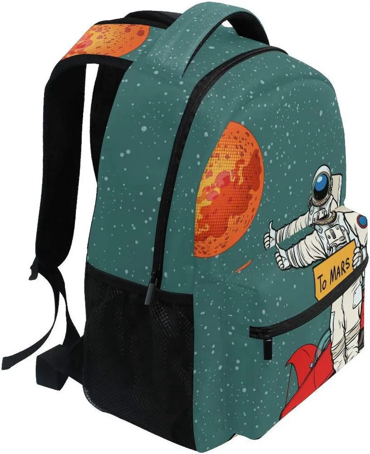 Alt view image 2 of 5 - ALAZA Pop Art Retro Astronaut Space Cartoon Large Backpack Personalized Laptop iPad Tablet Travel School Bag with Multiple Pockets for Men Women College