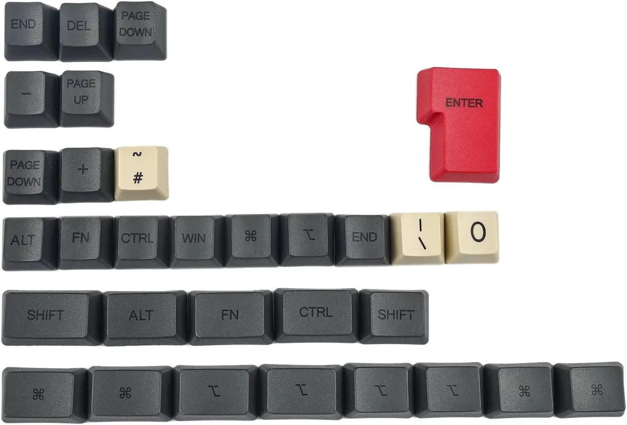 Alt view image 4 of 5 - YMDK Dye Sub Carbon 96 84 ANSI ISO Keycaps OEM Profile Thick PBT Mac Keycap Set for MX Keyaboard Melody 96 KBD75 FC980M Keychron