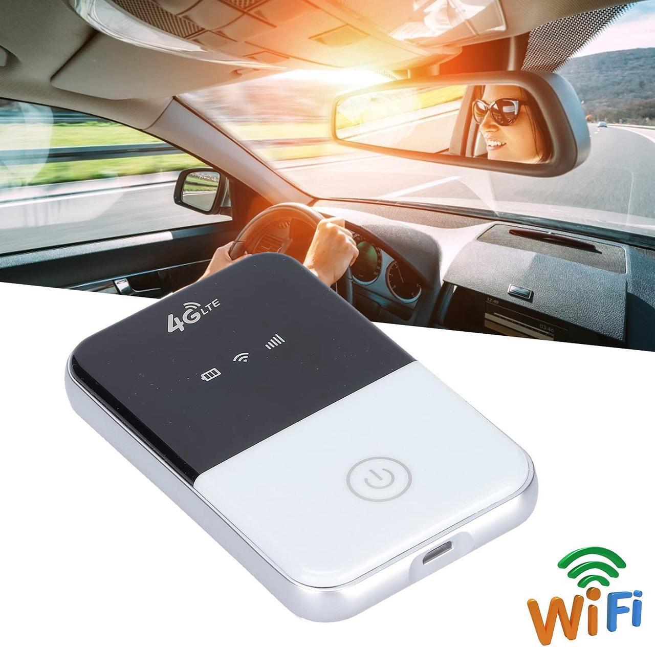Alt view image 2 of 5 - WiFi Router Modem Router WiFi SIM Card WiFi Router LTE 3G/4G Wireless Mini Car Portable Unlocked Modem with SIM Card Slot WiFi Router(White)