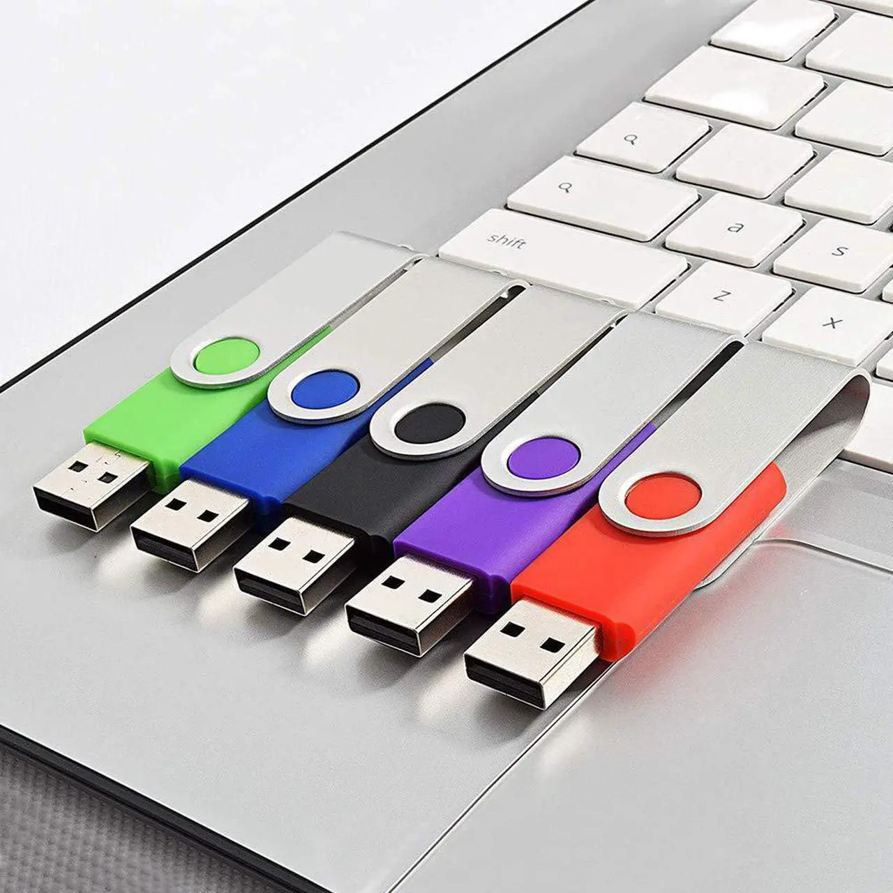 Alt view image 3 of 5 - 10 Pack Colorful 32GB USB 3.0 Flash Drives and 10 Pack Black 32GB USB 2.0 Flash Drives Bundle - 20 Pack by Aiibe