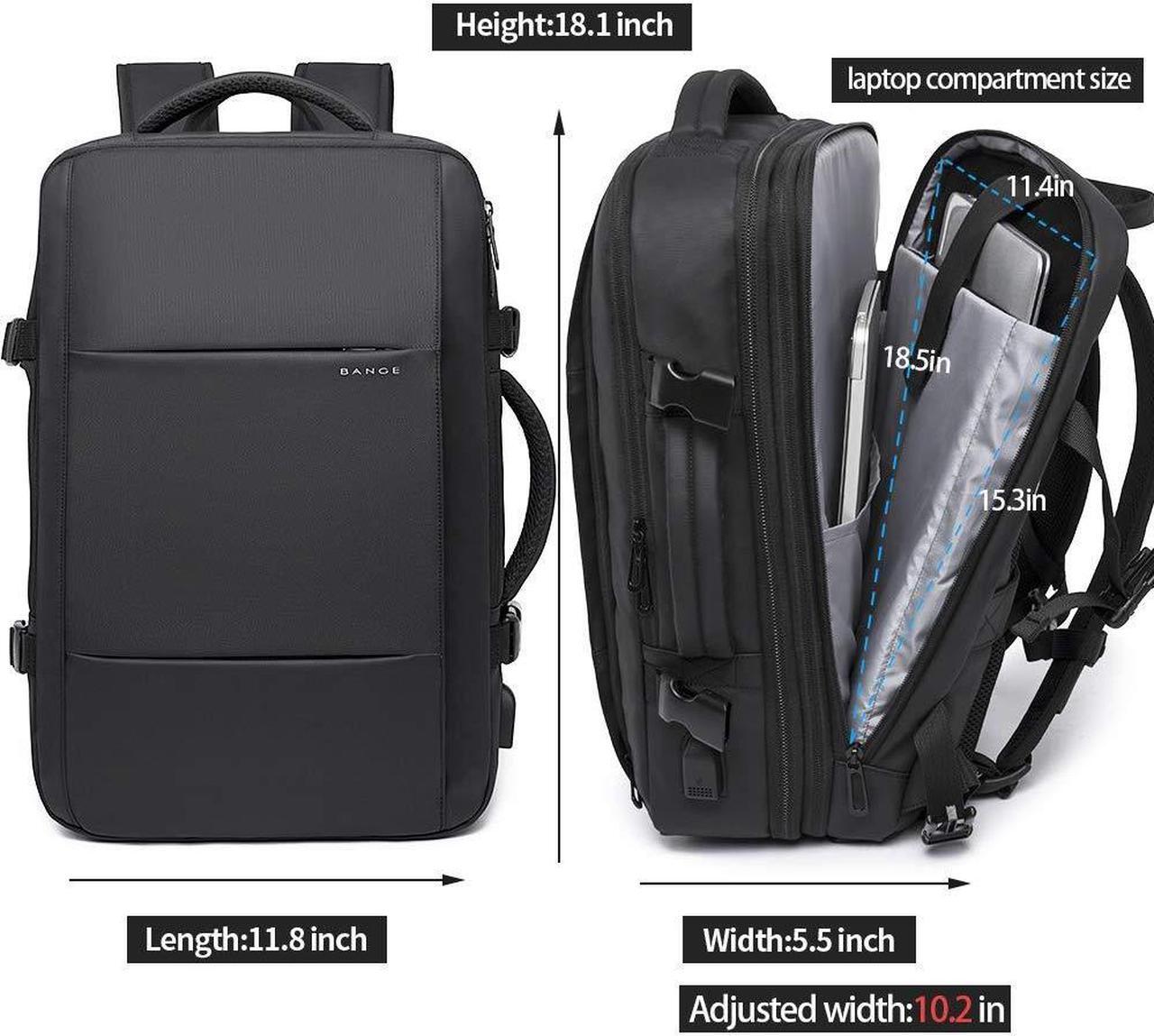 Alt view image 5 of 5 - 35L Travel Backpack,Flight Approved Carry On Backpack for International Travel Bag, Water Resistant Durable 17-inch Laptop Backpacks,Large Daypack Business Weekender Luggage Backpack for Men Women