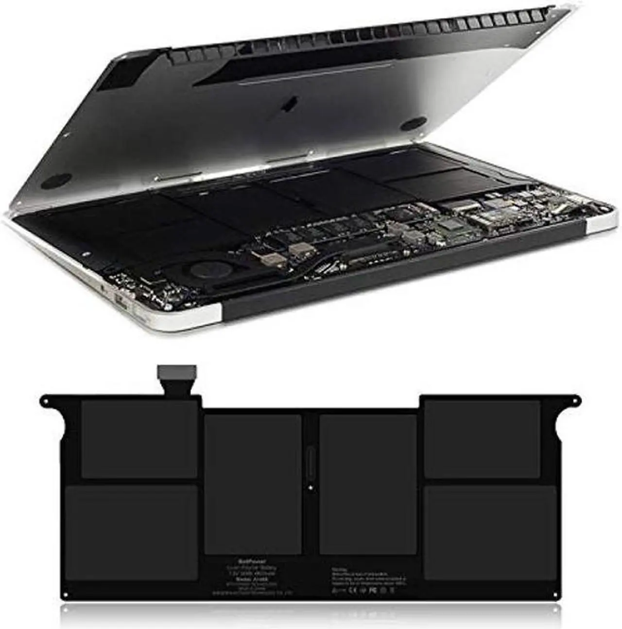 Alt view image 5 of 5 - BatPower A1406 Replacement Laptop Battery for Apple Mid 2011 MacBook Air 11-inch A1370 EMC 2471 Battery MacBook Air 11" A1370 Apple A1406 Battery 35Wh