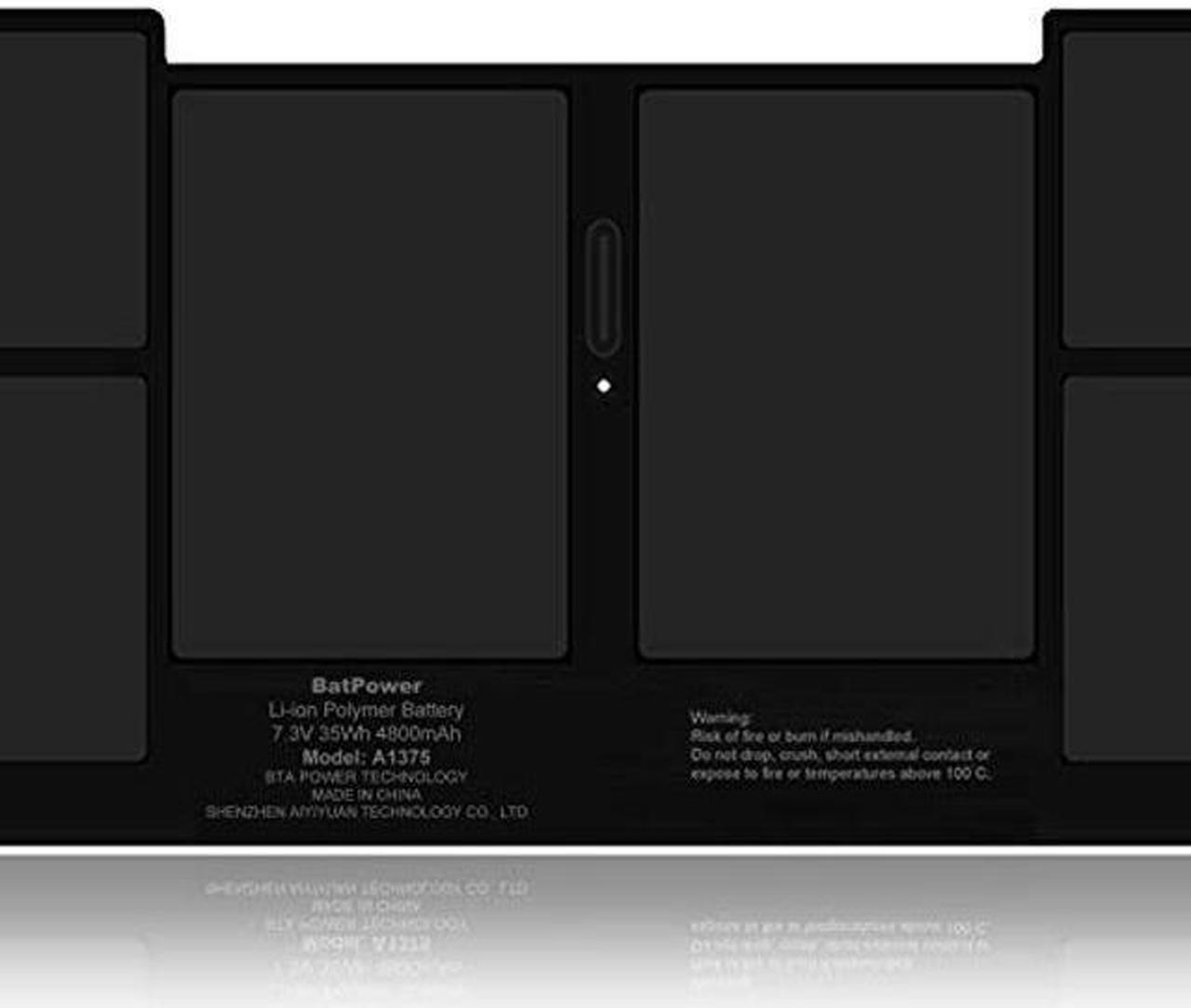 Alt view image 4 of 5 - BatPower A1375 Replacement Laptop Battery for Apple Late 2010 MacBook Air 11-inch A1370 EMC 2393 Battery MacBook Air 11" A1370 Apple A1375 Battery 35Wh