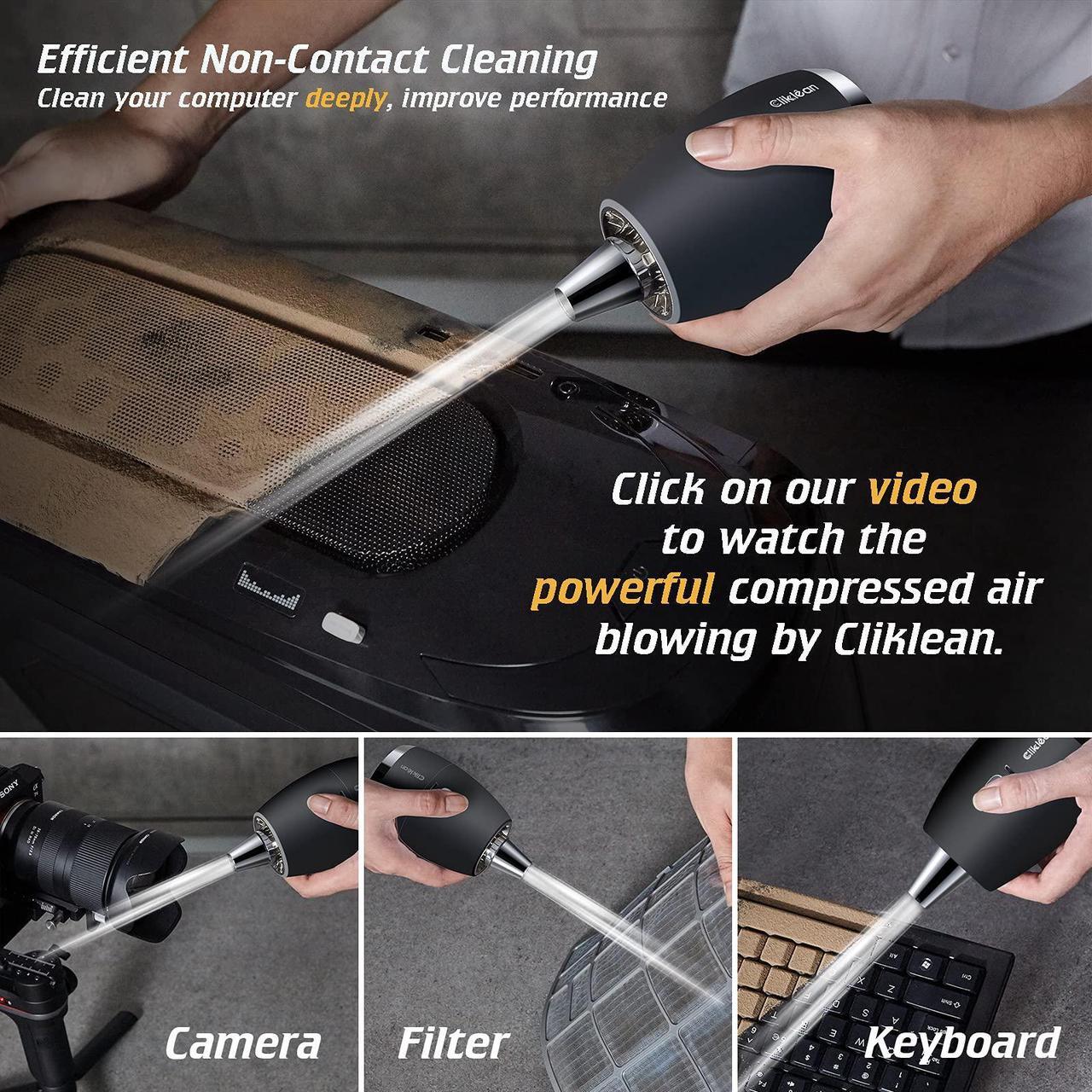 Alt view image 2 of 5 - Cordless Air Duster 2.0 - Compressed Air No Heat Air Replaces Canned Air 80000RPM 55MPH - Electric Duster for Cleaning Gaps, Computer, Keyboard, Replaces Compressed Air Can