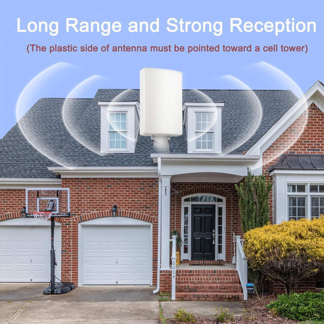 Alt view image 4 of 5 - 11dBi High Gain 2x2 MIMO Panel Antenna for 4G LTE & 5G Cellular Hotspots, Routers, & Gateways, T-Mobile Home Internet, Verizon, AT&T, T-Mobile Telus, Bell Cell Signal Booster, Eifagur