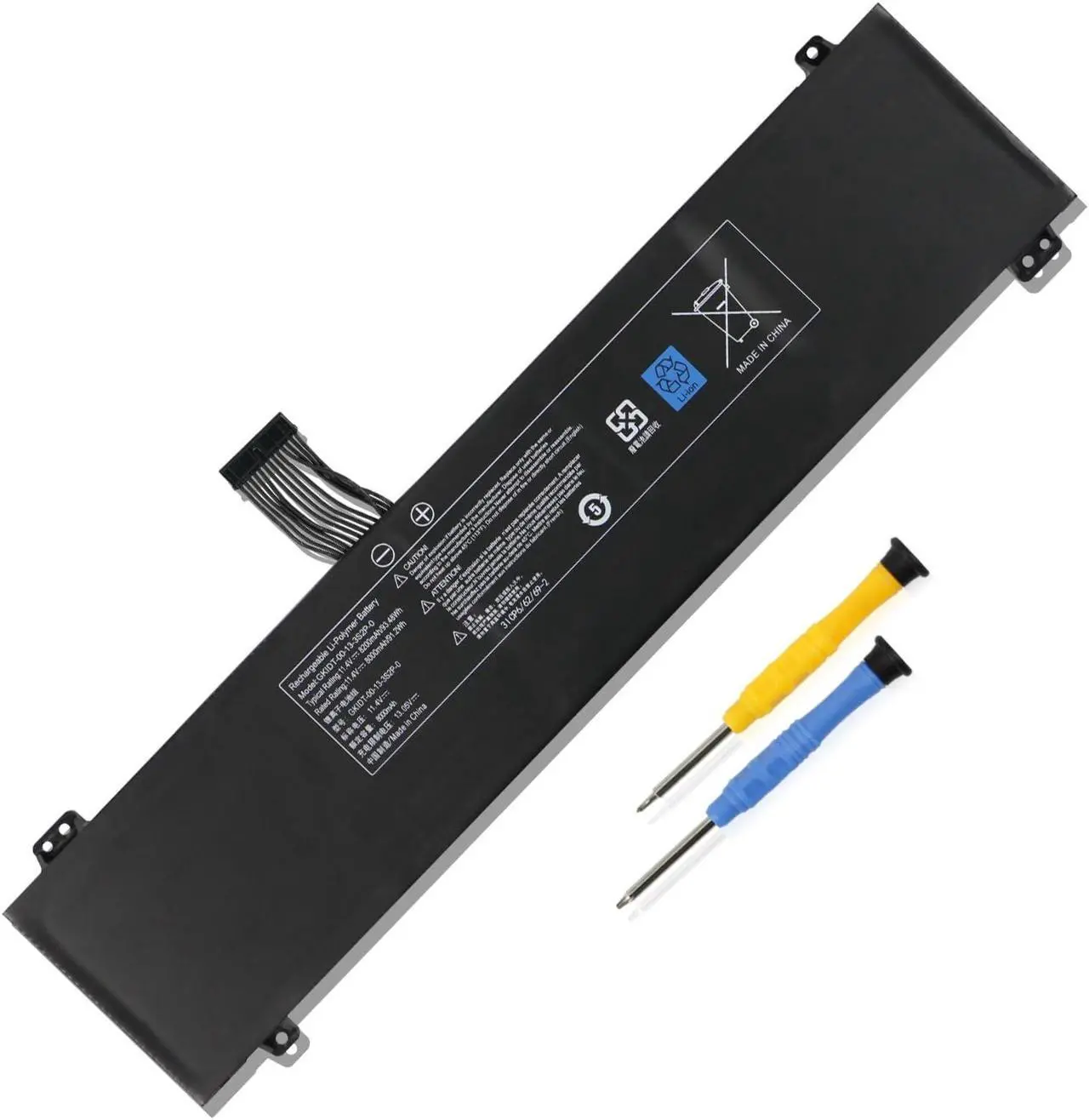 Main image of GKIDT-03-17-3S2P-0 Laptop Battery for Adata XPG Xenia 15 Schenker XMG Fusion 15 XFU15L19 Aftershock Vapor 15 Pro 2021 Galleria GCR1660TGF-QC-G Eluktronics MAG-15 GKIDT-00-13-3S2P-0 8200mAh 6-Cell