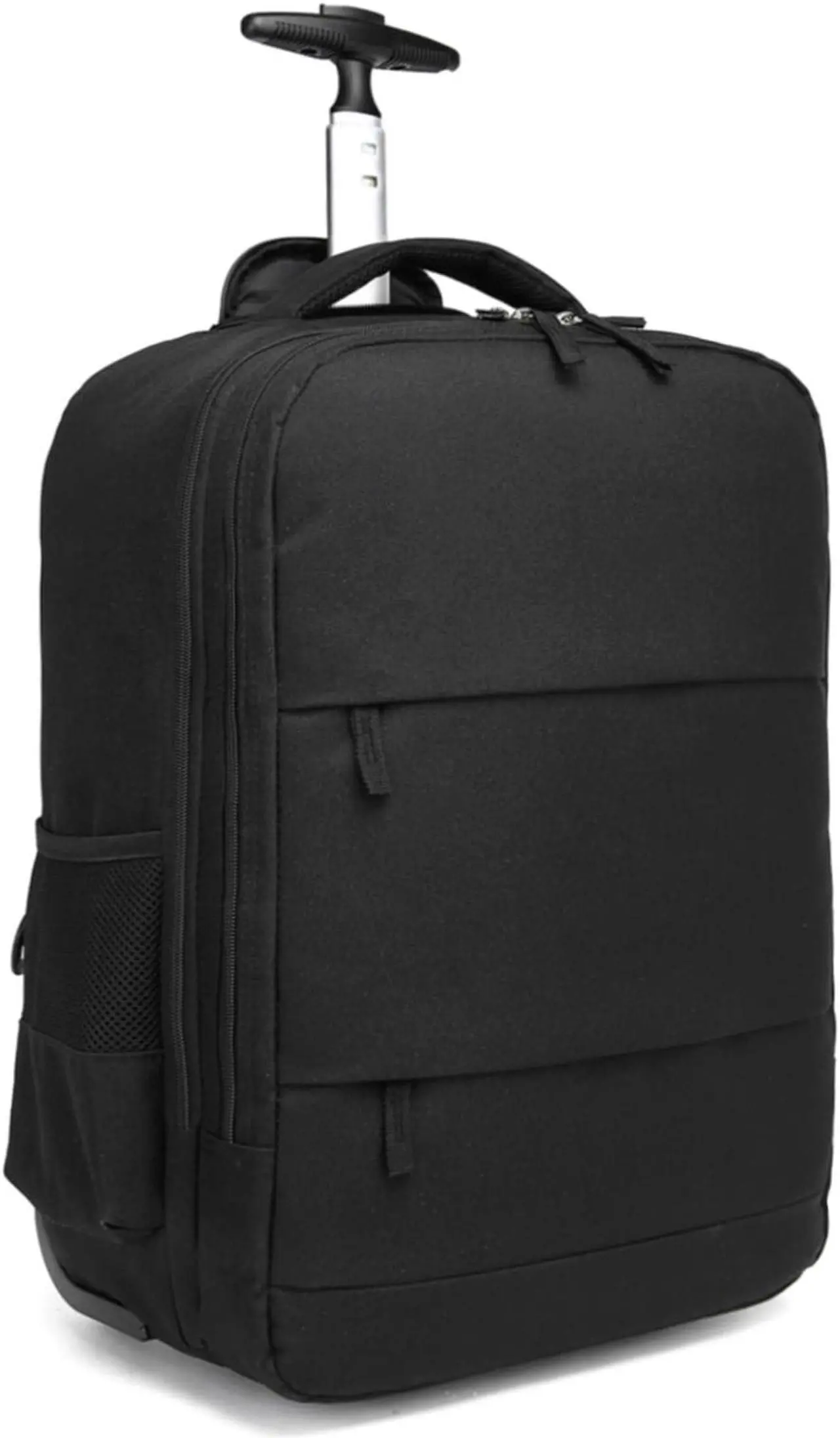 Main image of Rolling Backpack,Travel Backpack with Wheels Roller Backpack Wheeled Laptop Backpack Business Backpack Carry on Backpack Flight Approved Fits 17 inch Laptop Backpack with Wheels for Women Men-Black