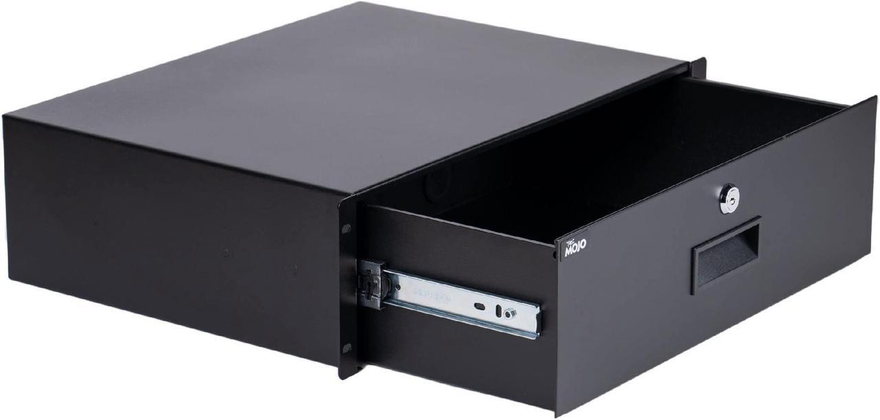 Main image of Tecmojo 3U Rack Drawer,Rack Mount Drawer for 19in Network Equipment/Server/AV Rack or Cabinet Enclosure,Sliding and Lockable Server Rack Drawer - Load-Bearing 22lb (10kg),with Cable Management Holes
