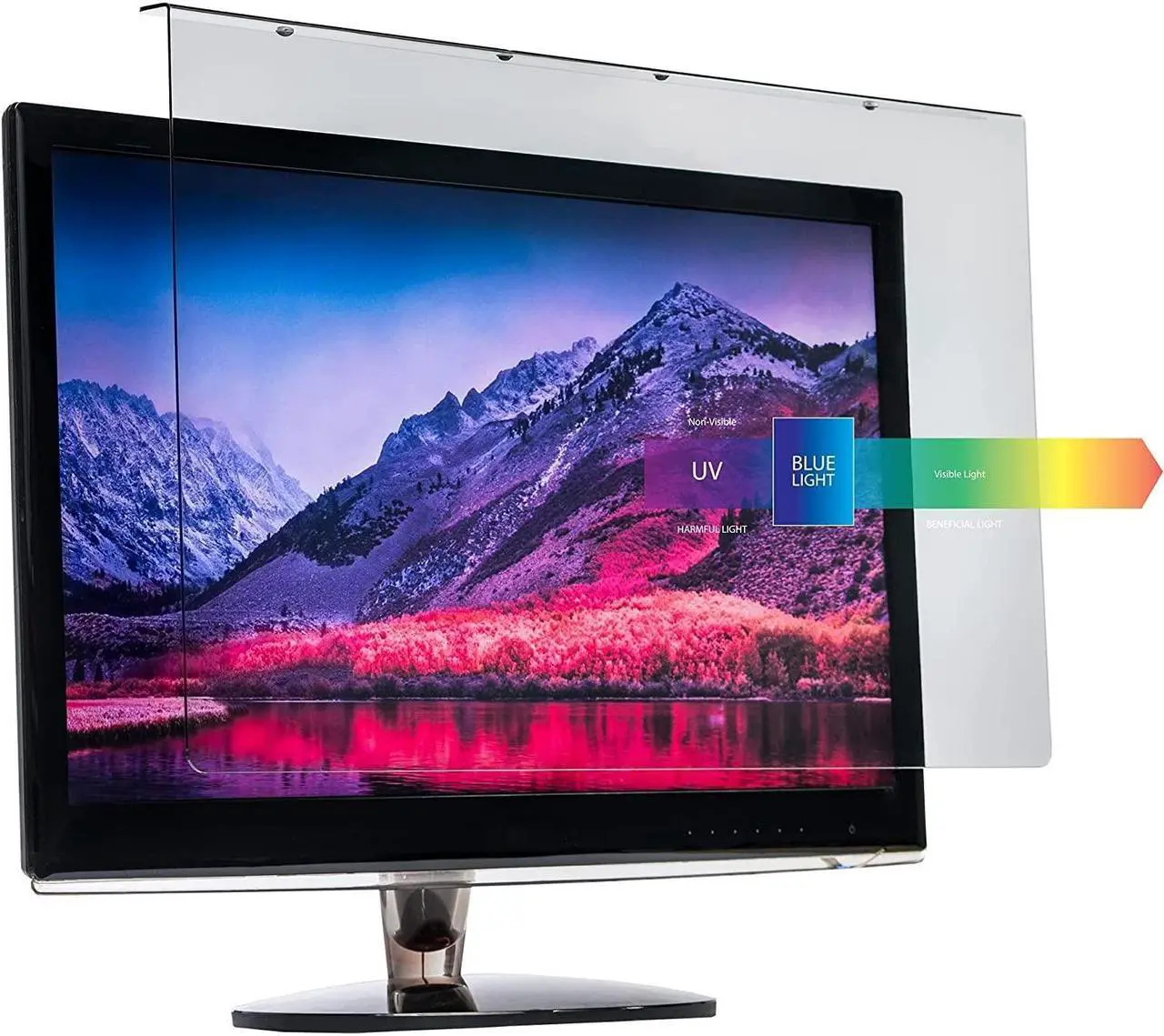 Main image of VizoBlueStop 31.5-32 inch Universal Blue Light Screen Protector for Computer Monitor and TV. Filter & Damage Protection Panel (28.5 x 17.1) Blocking UV Display