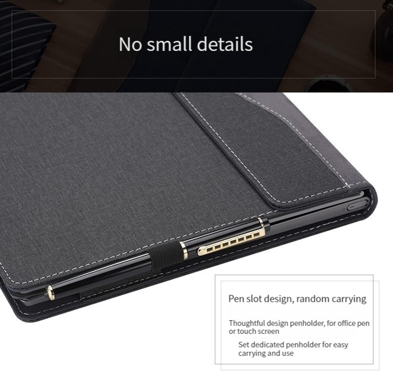 Alt view image 4 of 5 - WODBAO for HP Laptop Case Envy X360 15-DS/DR/BP/BQ/CP/CN 15.6" Series Note Case Holster, PU Holster for HP Envy X360 15-cp/15m-cp and 15-bp/15m-bp and 15-bq/15m-bq and 15-cn/15m-cn (Dark blue)