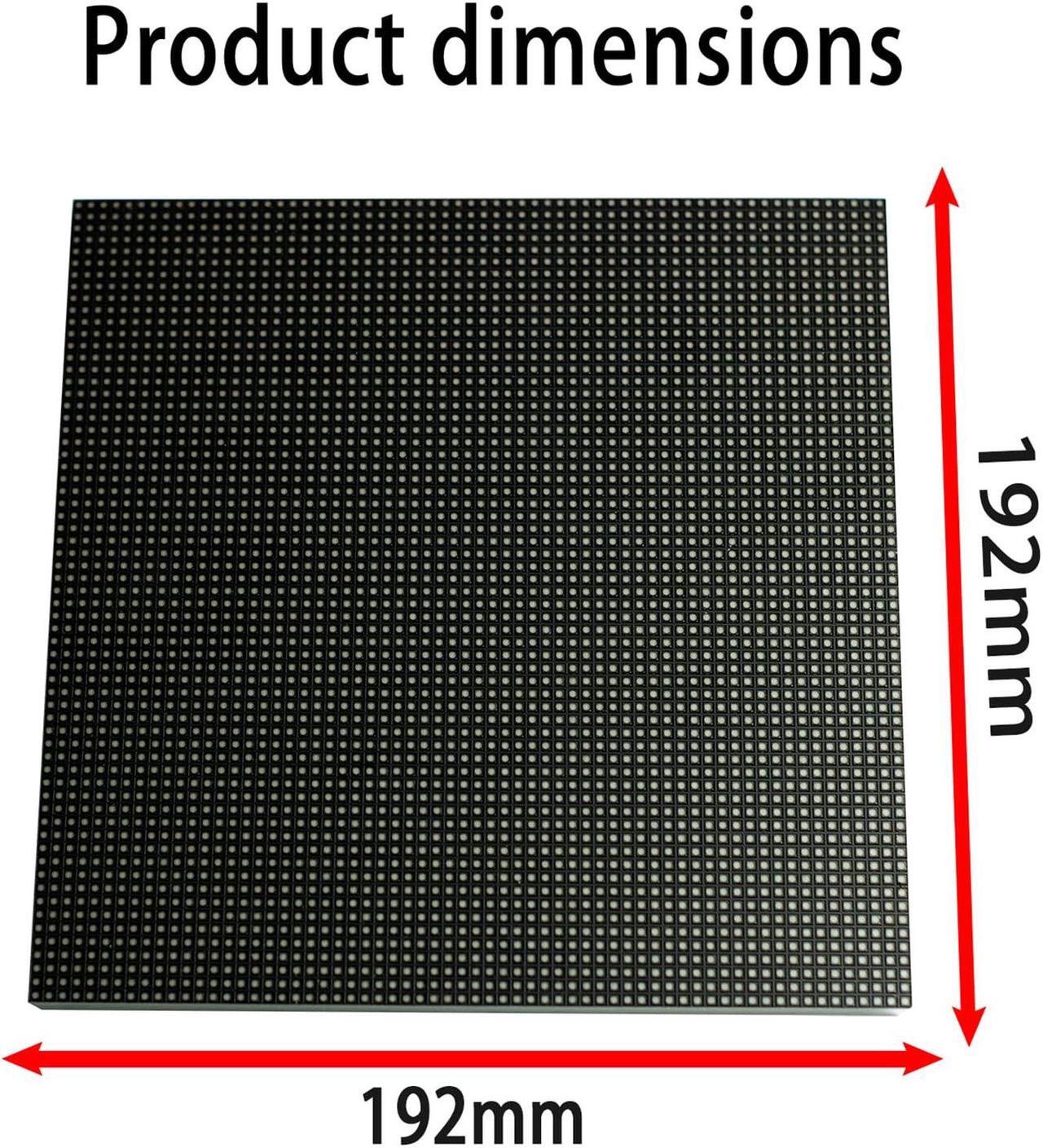 Alt view image 5 of 5 - Xicoolee RGB Full-Color LED Matrix Panel for Raspberry Pi/Arduino/ESP32 3mm Pitch 64x64 4096 Individual RGB LEDs Brightness Adjustable with Adapter for Directly Plug
