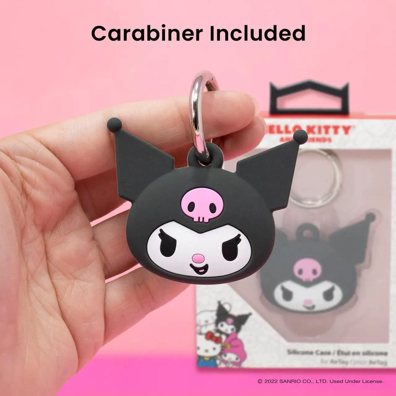 Alt view image 3 of 5 - iFace Sanrio Friends Special Edition Silicone Protective Cover Designed for Apple AirTag [Cute Character Case] [Carabiner Keychain Clip Included] - Set of 4 in Gift Box