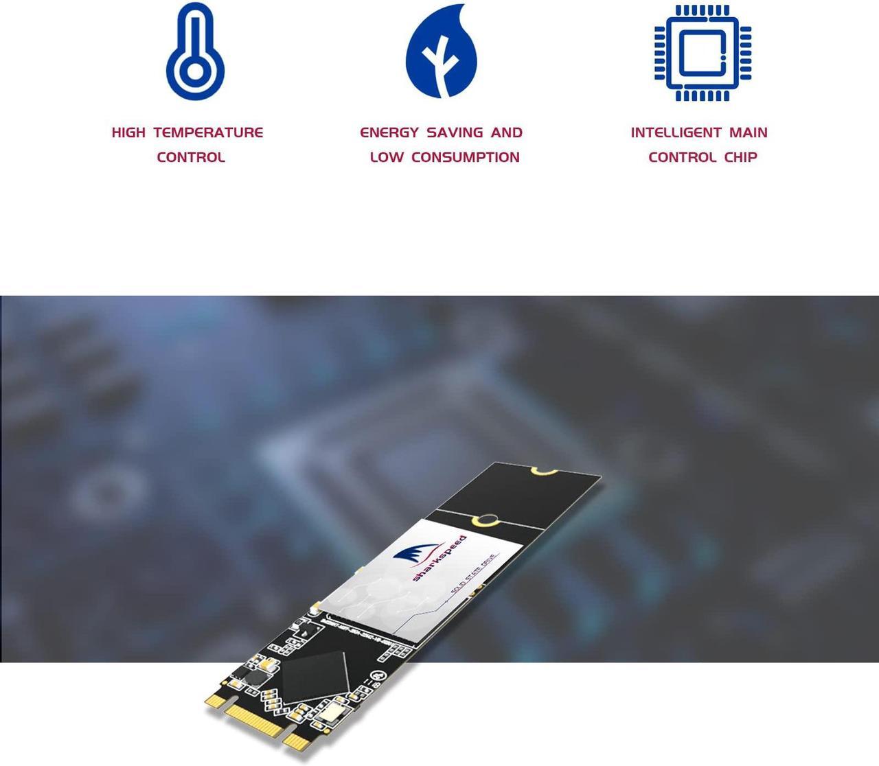 Alt view image 3 of 5 - 256GB Internal SSD M.2 2280 NGFF SHARKSPEED Plus 3D NAND SATA III 6 Gb/s,Internal Solid State Drive for Notebooks Desktop PC (M.2 2280 256GB)