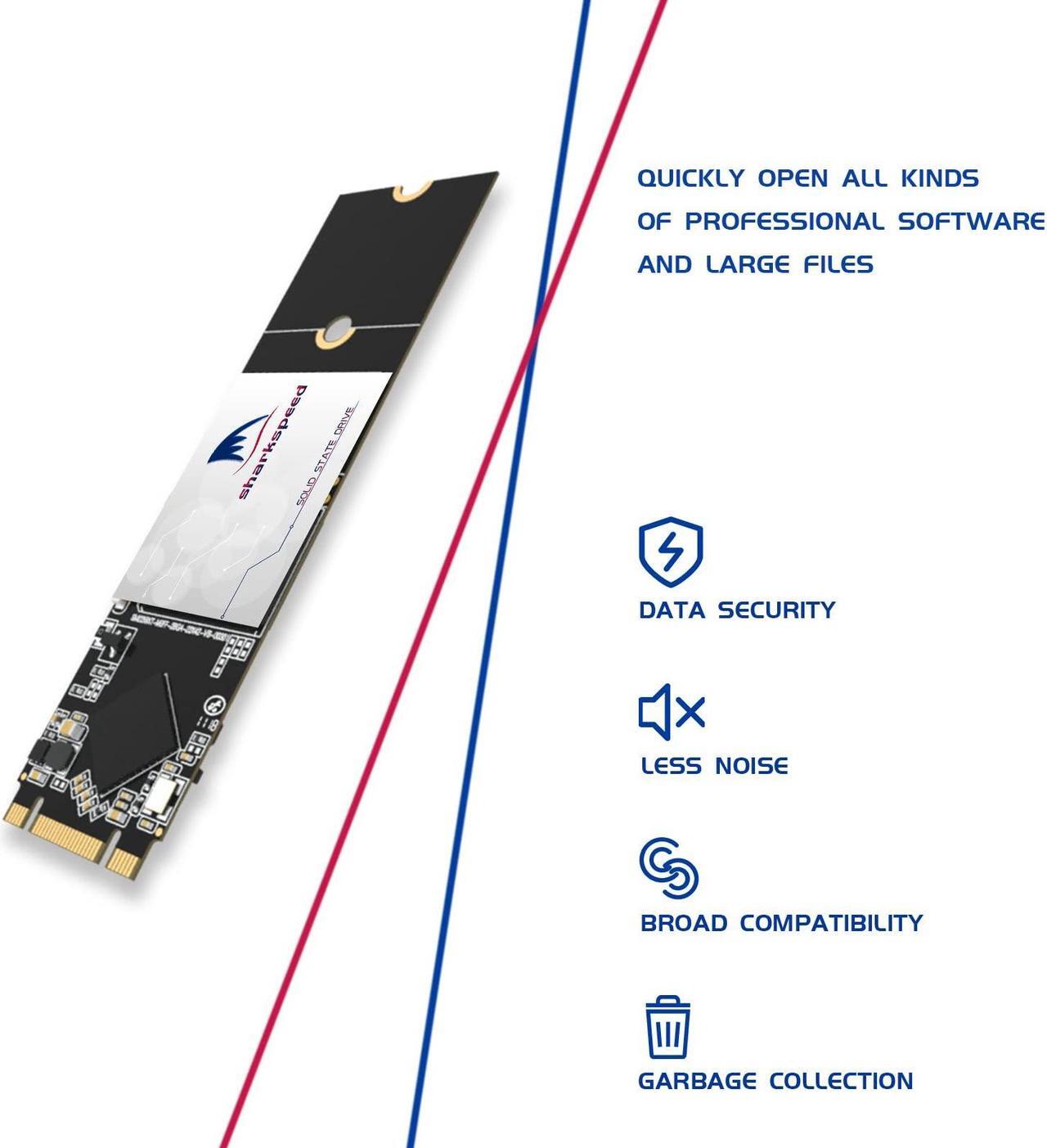 Alt view image 4 of 5 - 256GB Internal SSD M.2 2280 NGFF SHARKSPEED Plus 3D NAND SATA III 6 Gb/s,Internal Solid State Drive for Notebooks Desktop PC (M.2 2280 256GB)