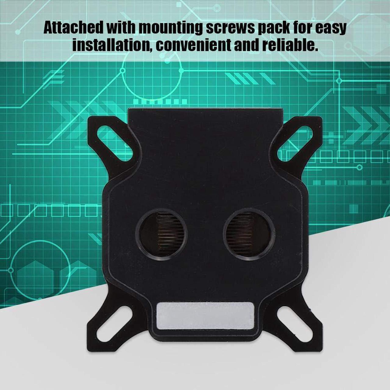 Alt view image 5 of 5 - Yoidesu GPU Water Block Water Cooling Cooler Base,Computer GPU Universal Water Cooler Cooling Block Radiator with 3mm Copper Base(Black)