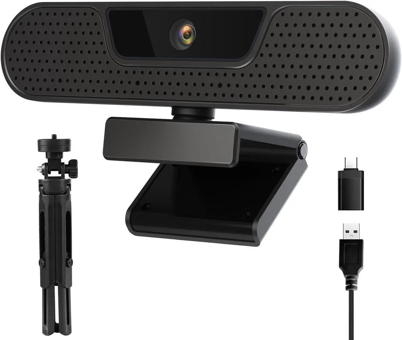 Main image of 1080P 60FPS Webcam, VIZOLINK FHD computer video camera with 4 Noise-canceling Microphone, Privacy Cover and Tripod for PC/Mac, Work with Live Streaming, Gaming, Video Calls, ZOOM, Skype, OBS, Facetime