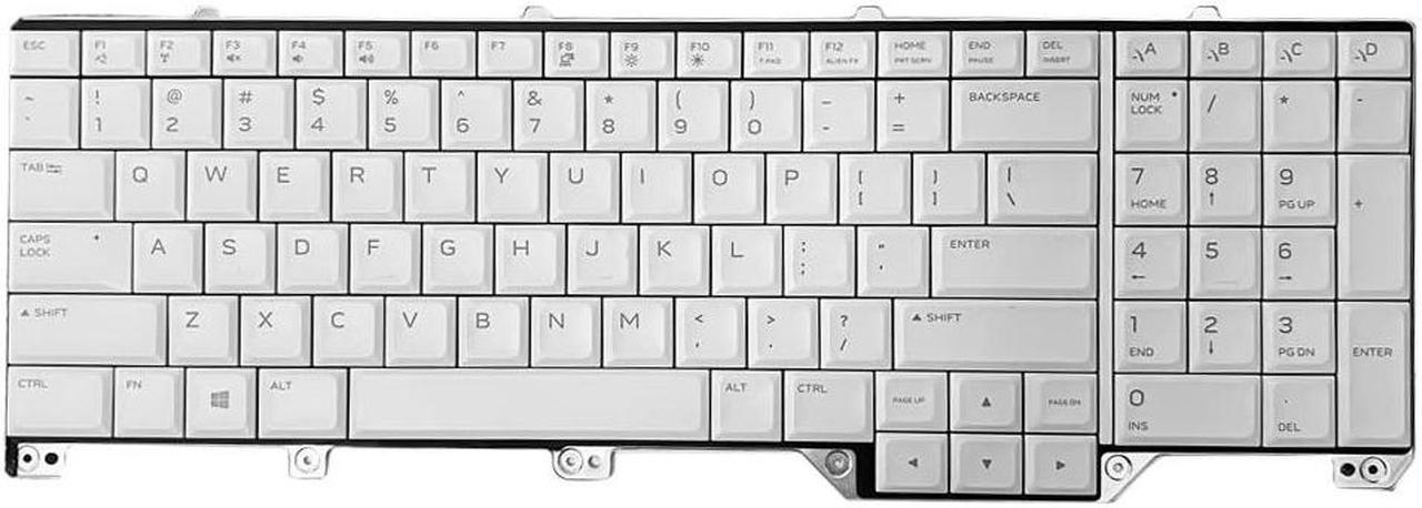 Alt view image 3 of 5 - ZAHARA Laptop RGB Keyboard US English with Backlit Replacement for DELL Alienware Area 51M R1 AWAR51M-7350WHT 07FJHC / Alienware 17 R5 062W10 62W10 PK132F11B00 NSK-EYBBC