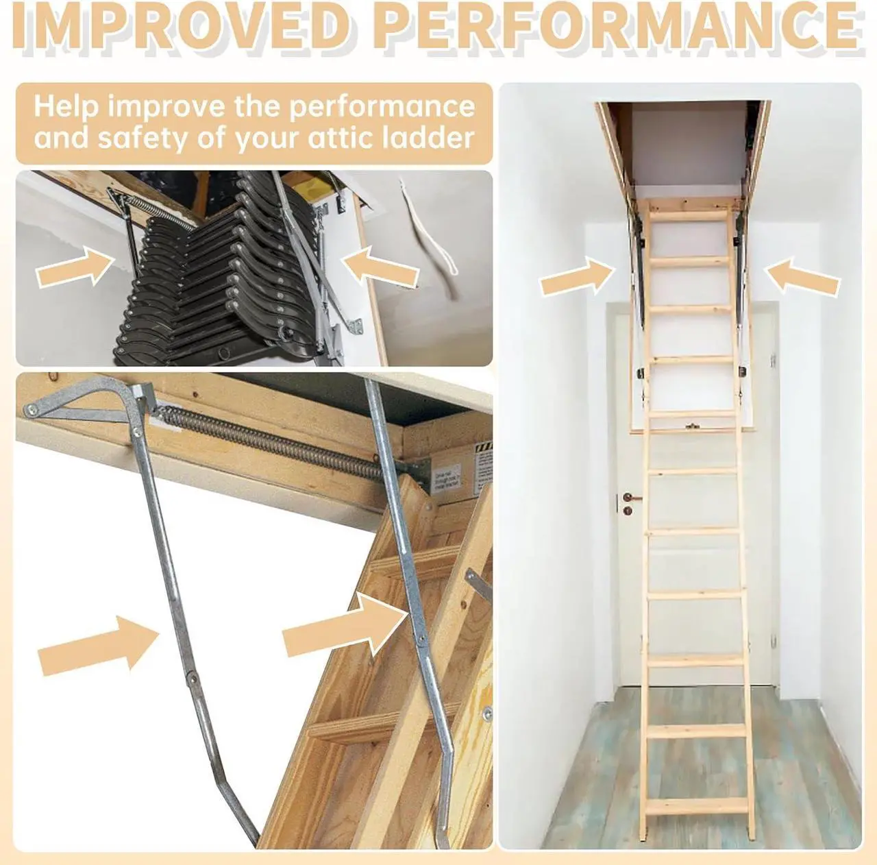 Alt view image 5 of 7 - Ecotric  Attic Ladder Spreader Hinge Arms Compatible with 2006 and Older Werner Models Mk 1 Thru Mk 3, A2208 A2210 A2508 A2510 W2208 W2210 W2508 W2510 WH2208 WH2210 WH2508 WH2510 WH3008 WH3010