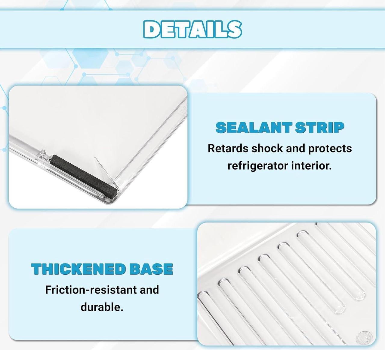 Alt view image 4 of 7 - Ecotric 2188656 Replacement Crisper Drawer Compatible with Whirlpool Kenmore Refrigerator Upper Bin with Humidity Control Plastic(PS) Clear
