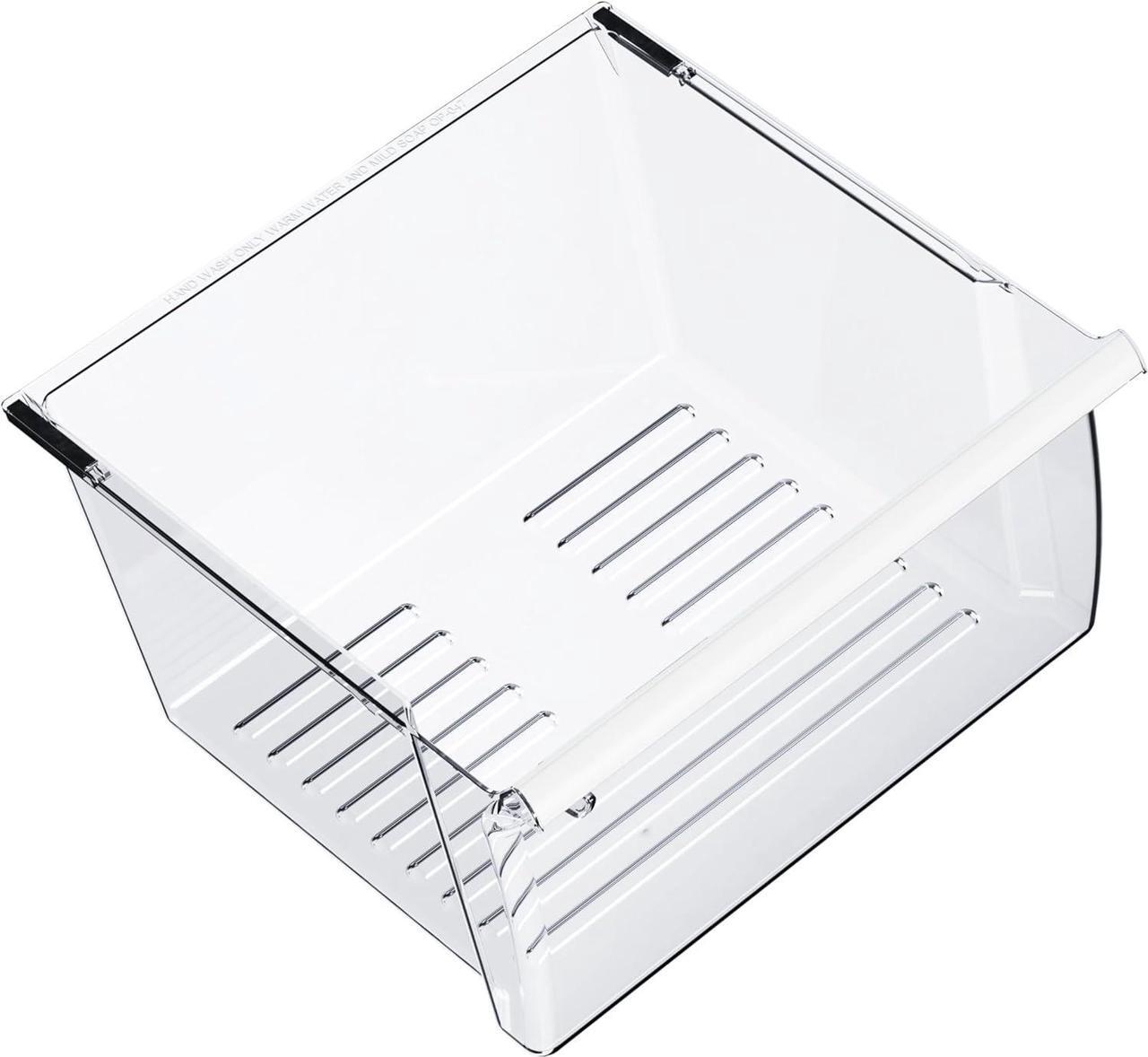 Main image of Ecotric 2188656 Replacement Crisper Drawer Compatible with Whirlpool Kenmore Refrigerator Upper Bin with Humidity Control Plastic(PS) Clear