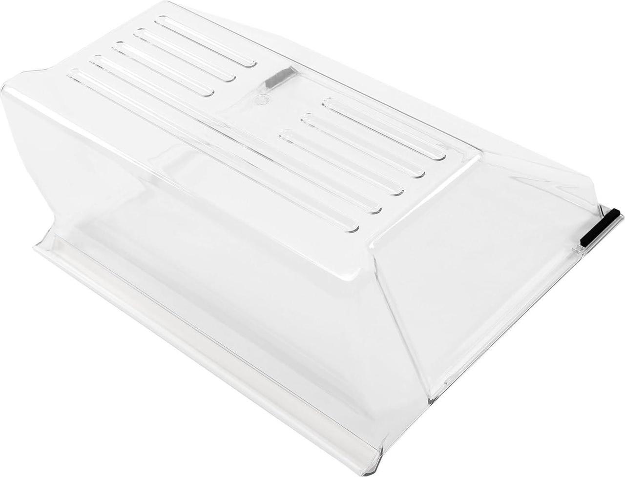 Alt view image 6 of 7 - Ecotric Crisper Drawer Bin Replacement for 2188664 WP2188664 Compatible with Whirlpool, Kenmore, Maytag, Kitchenaid Refrigerator Clear Crisper Pan (Bottom) W/White Handle Plastic(PS)