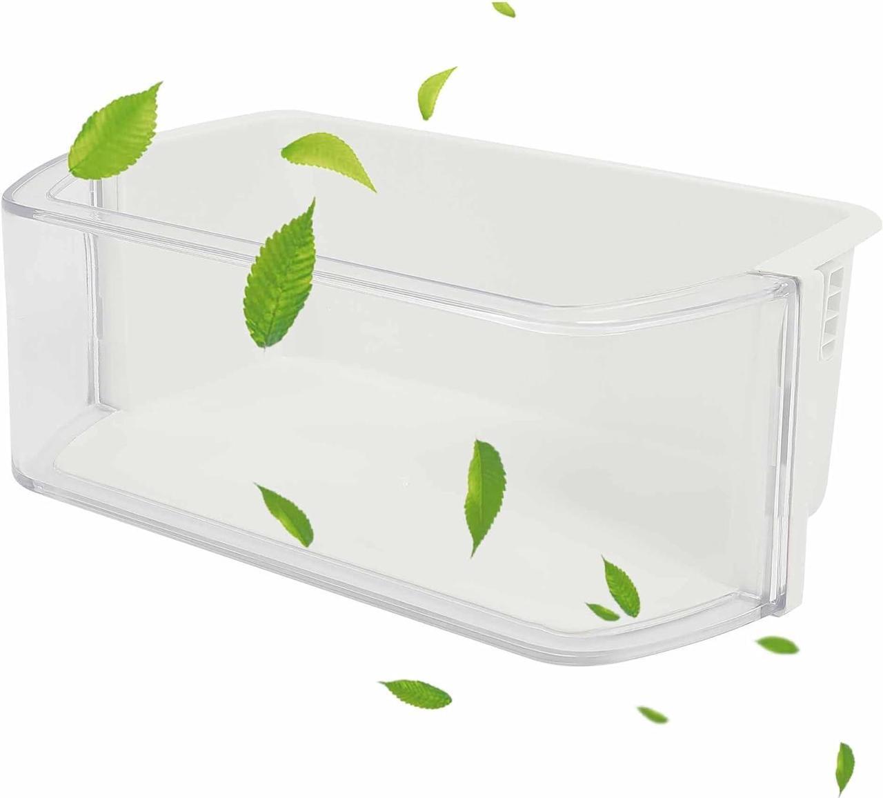 Main image of Ecotric DA97-12935A Refrigerator Door Shelf Bin Compatible with Samsung RF220NCTABC RF220NCTASP RF220NCTASR RF220NCTAWW Refrigerator White+Clear Plastic