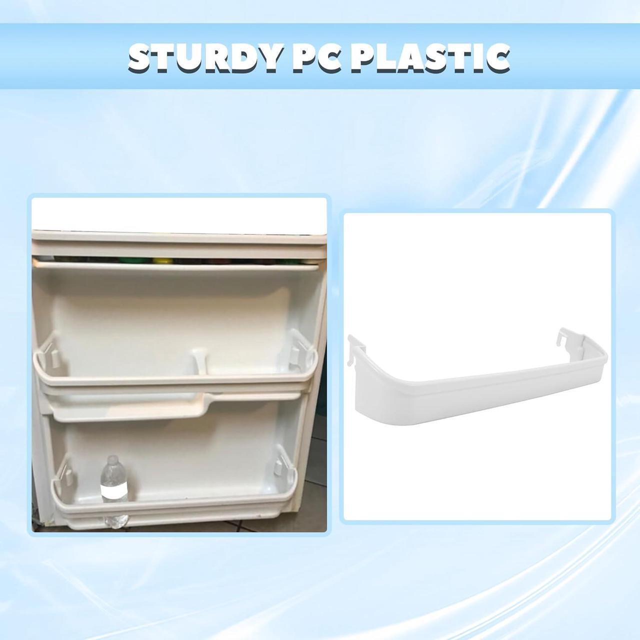 Alt view image 6 of 7 - Ecotric 240338001 AP2115859 240338005 Refrigerator Door Shelf Compatible with Frigidaire Kenmore Refrigerator 891049 AH429871 EA429871 PS429871 Replacement only ABS Plastic White Door Bin Shelf Rack