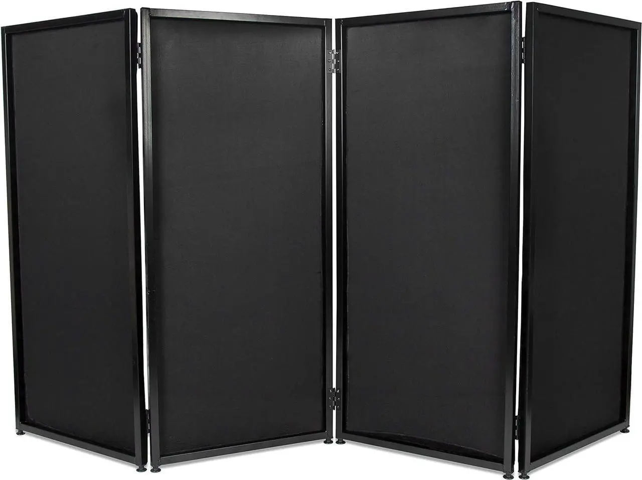 Alt view image 7 of 7 - Ecotric DJ Foldable Facade Portable Event Booth Screen White/Black Scrim Metal Frame Booth w/Travel Bag Case