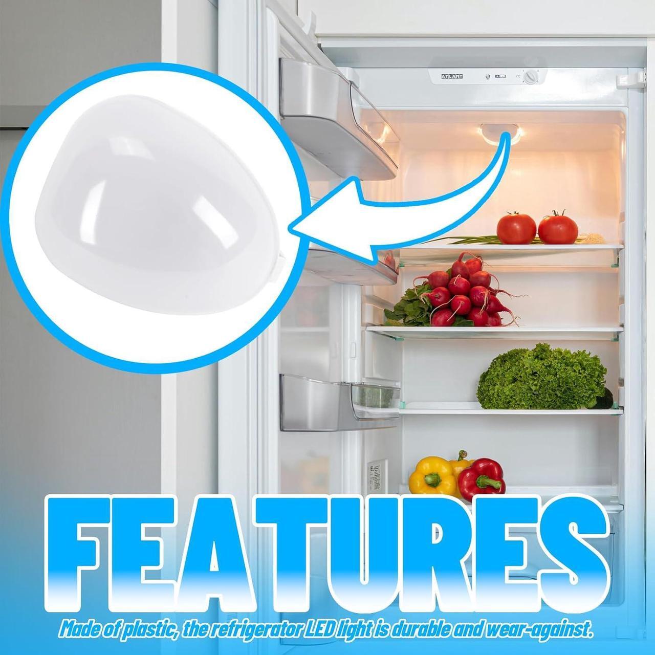 Alt view image 2 of 7 - Ecotric W11251749 Refrigerator LED Light Lamp Compatible with Whirlpool Refrigerator Replacement for W11549780 W11468934 W11520324 W11449273 - White Lens