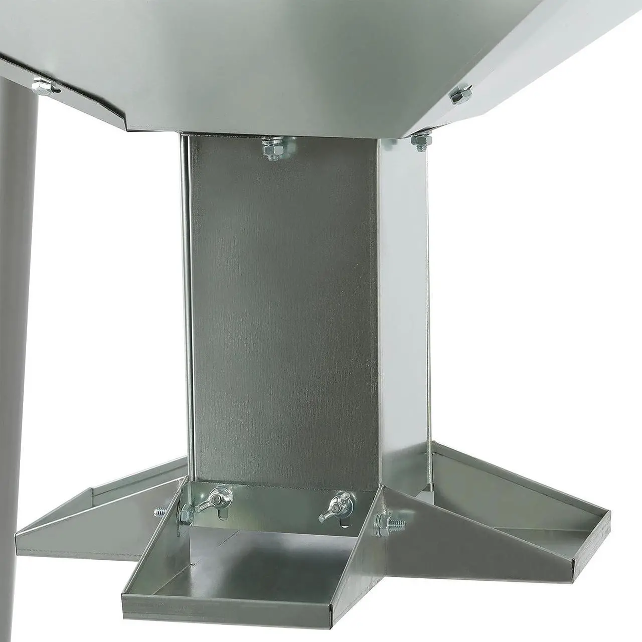 Alt view image 6 of 7 - Ecotric 450LB Capacity Big Game Gravity Deer Feeder Galvanized Steel Hunting w/o Foot Kit