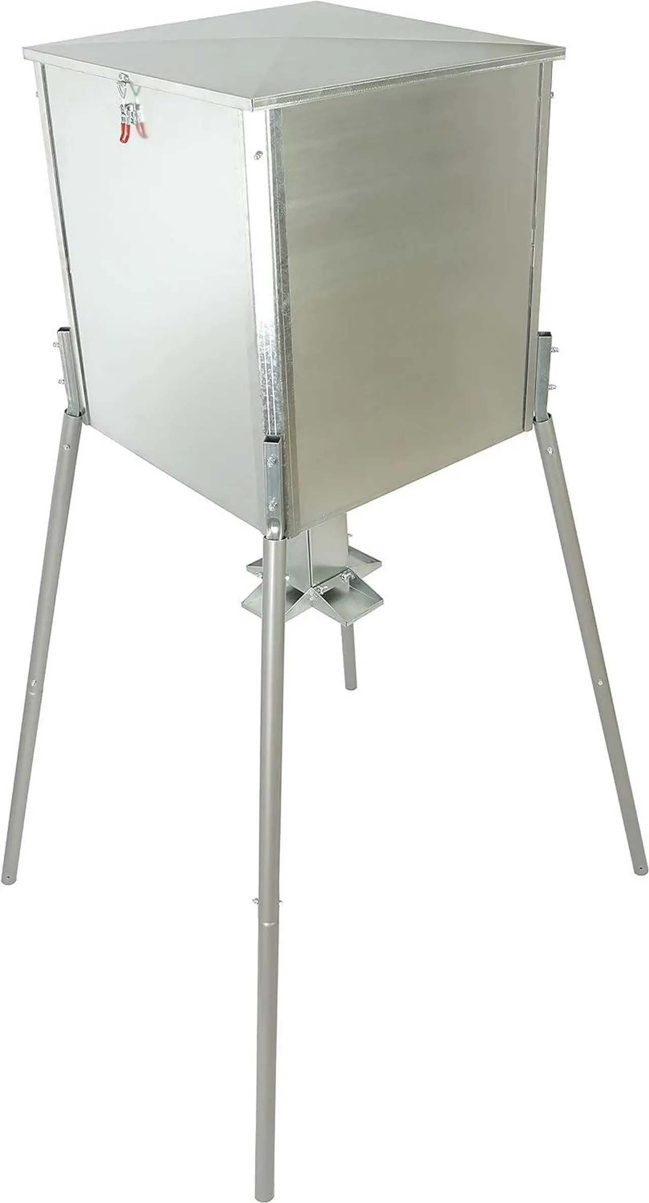 Alt view image 7 of 7 - Ecotric 450LB Capacity Big Game Gravity Deer Feeder Galvanized Steel Hunting w/o Foot Kit