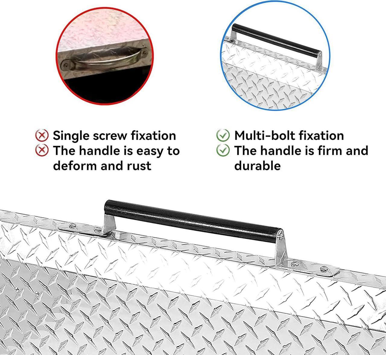 Alt view image 6 of 7 - Ecotric Griddle Cover Compatible with 36 Inch Blackstone Grill Griddle Lid Hard Cover with Stainless Steel Handle for Outdoor BBQ Hood Blackstone Griddle Accessories Waterproof Silvery Aluminum