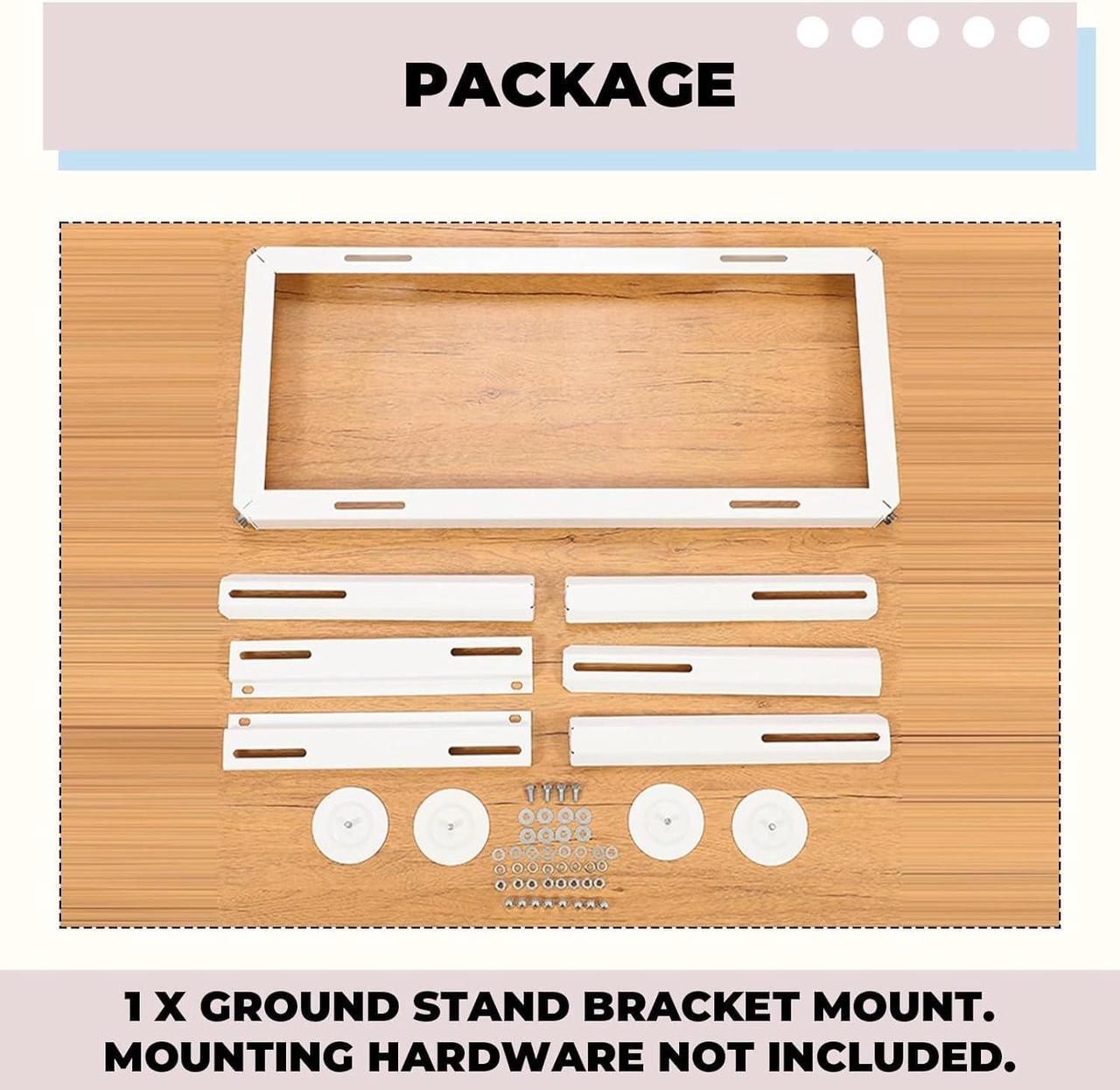 Alt view image 4 of 7 - Ecotric Ground Stand Bracket Mount for Mini Split Air Conditioner Heat Pump 9,000-12,000 BTU Heavy Duty Steel Powder Coated
