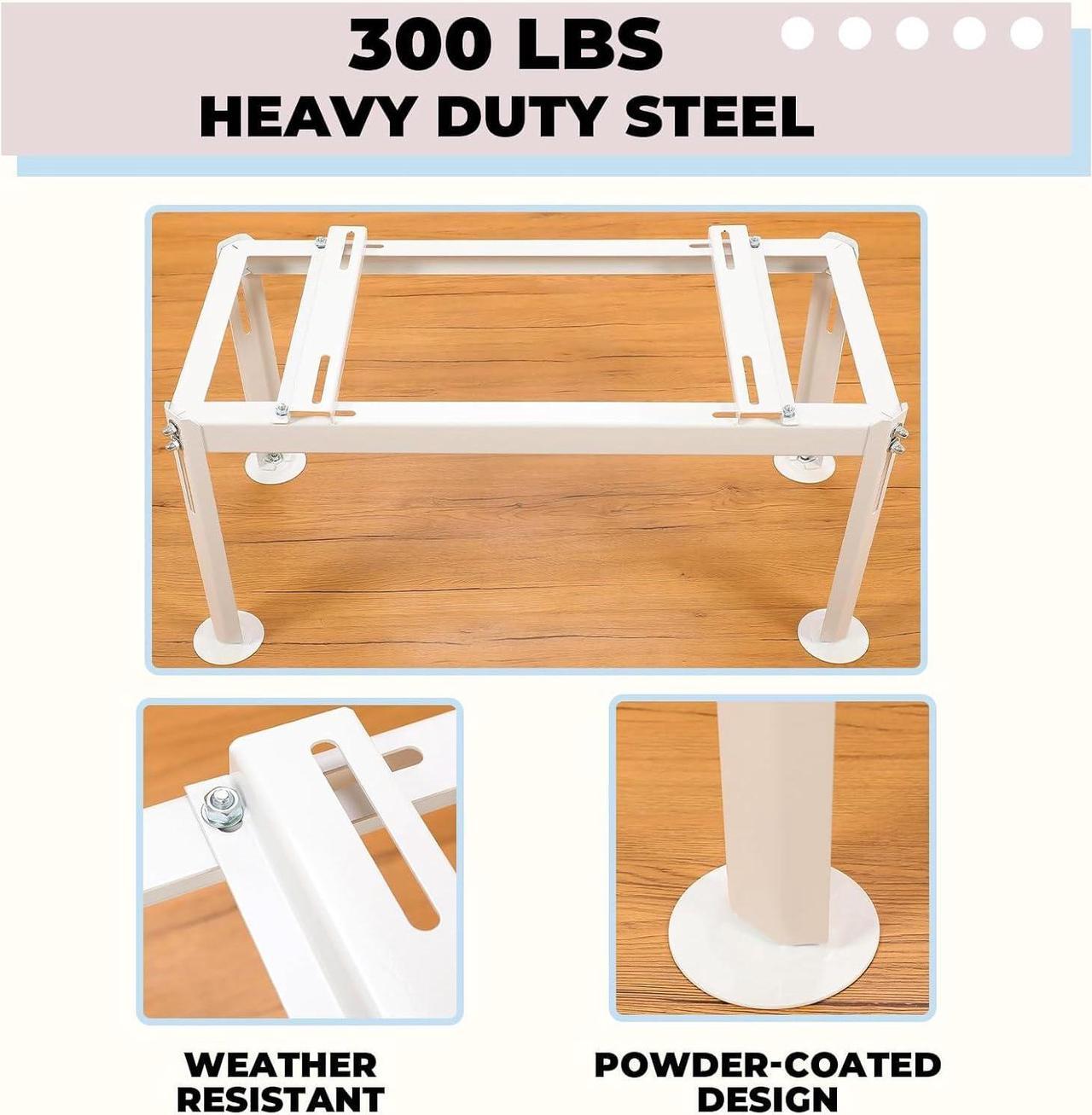 Alt view image 6 of 7 - Ecotric Ground Stand Bracket Mount for Mini Split Air Conditioner Heat Pump 9,000-12,000 BTU Heavy Duty Steel Powder Coated