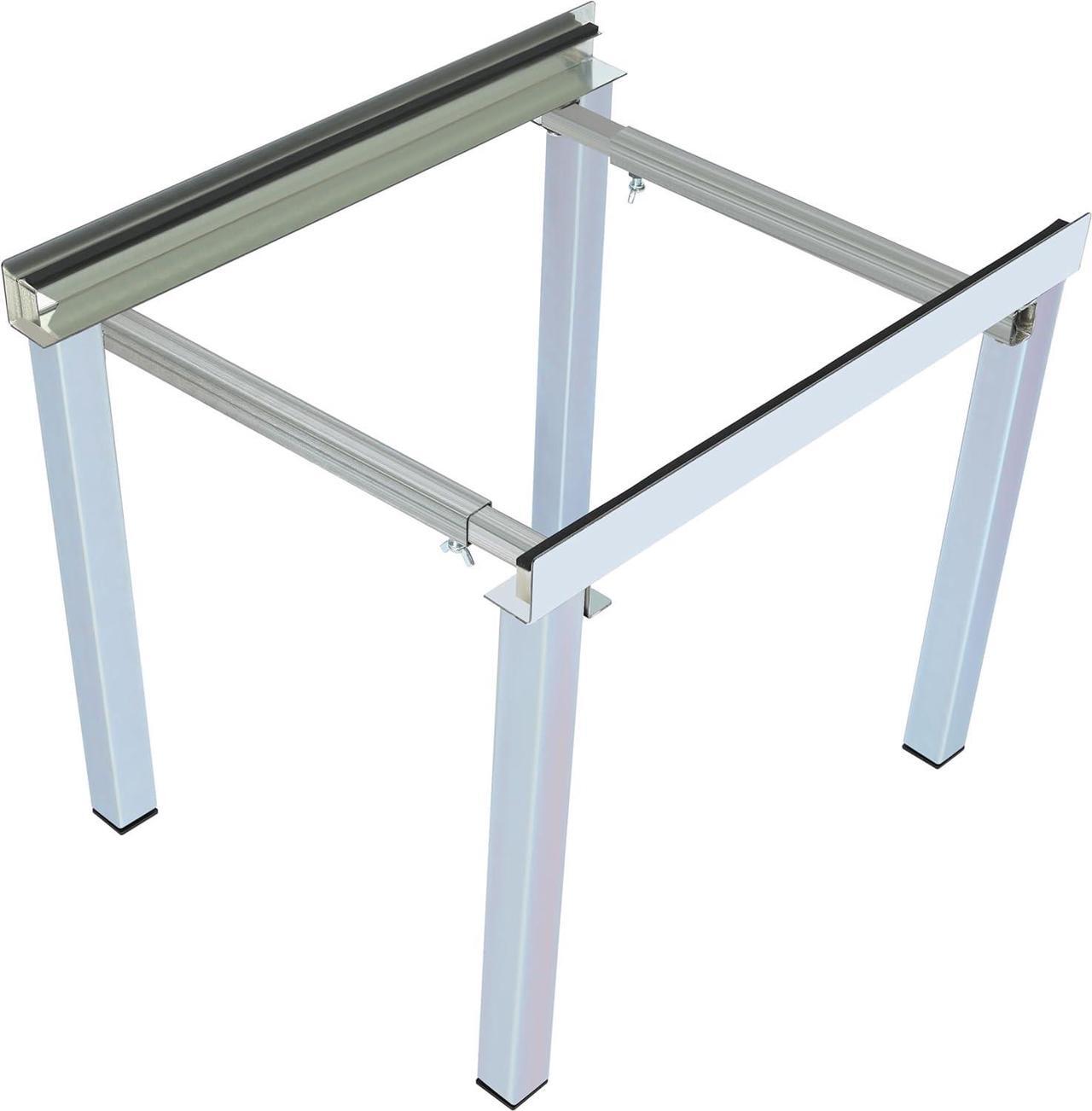 Main image of Ecotric  Air Conditioner Bracket, Air Handler/Furnace Stand, Air Handler Stand Heat Pump Base, Steel Gound Stand for Central AC Silvery