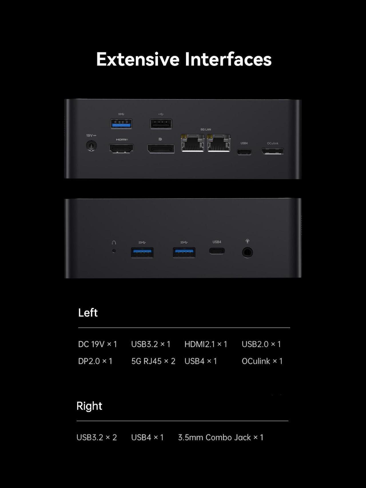 Alt view image 7 of 7 - AtomMan X7 Ti Mini PC Core Ultra 9 Processor 185H 32GB DDR5 1TB SSD Micro Computer, HDMI+DP+2xUSB4 Output, 4 Inch Smart Screen, FHD 1080P Camera, 2X 5Gbps RJ45, WiFi 7, Intel Arc Graphics Gaming PC