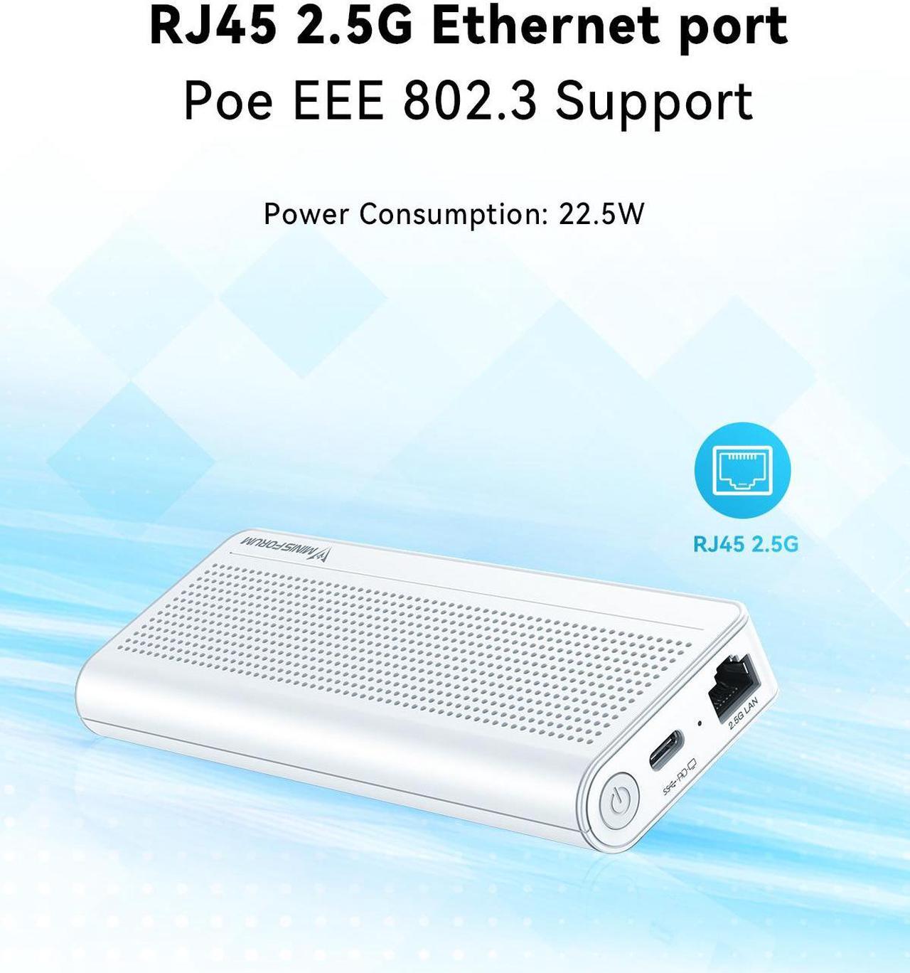 Alt view image 3 of 7 - MINISFORUM S100 Mini PC Stick 12th Gen Alder Lake N100(up to 3.4GHz) Micro PC, LPDDR5 8GB RAM UFS2.1 128GB, 1x HDMI, 1x USB-C Output, 2X USB3.2, 2.5G RJ45 Port, PD 65W Power Adapter Micro Computer