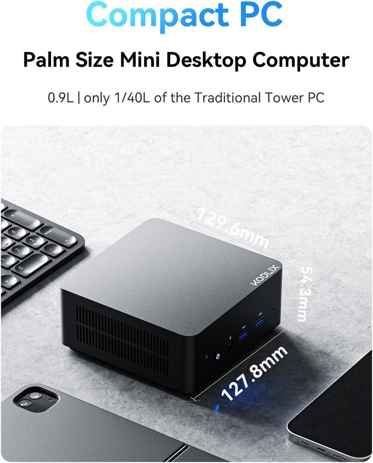 Alt view image 5 of 6 - GD50 Mini PC 12th Gen Core i5-12450H(8C/12T) Mini Computer 16G RAM+512G SSD, Expandable HDD Slot, HDMI/DP/USB-C 4K@60Hz Outputs, WiFi 6E/BT5.2/2.5G LAN, 4xUSB Port, Intel UHD Graphics Desktop Computer