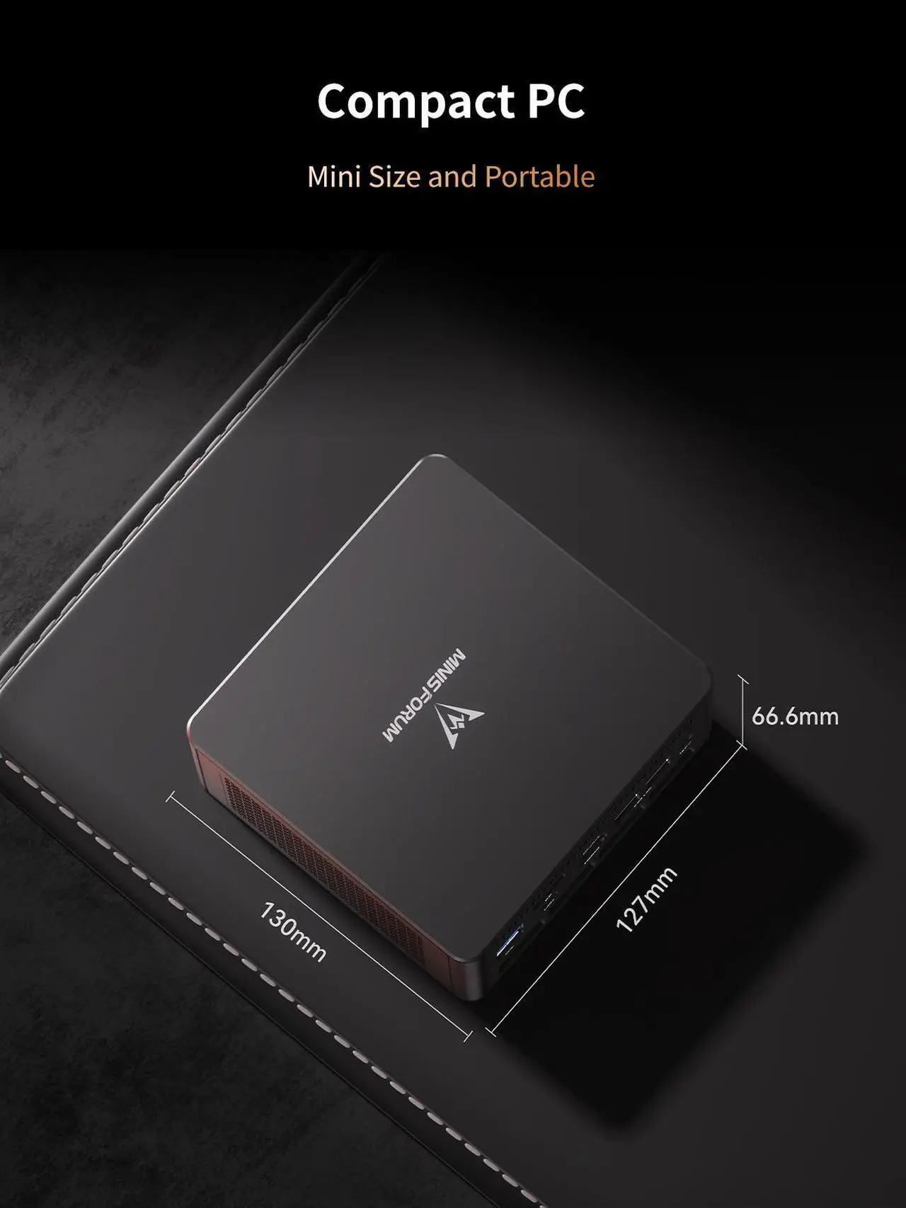 Alt view image 7 of 7 - MINISFORUM UM890 Pro Mini PC AMD Ryzen 9 8945HS(8C/16T, up to 5.2GHz) 32GB DDR5 1TB PCIe4.0 SSD, 2xUSB4(PD 8K)|1xHDMI|1xDP Four Outputs, 2x RJ45, BT5.2 4xUSB3.2 AMD Radeon 780M Graphics Micro Computer