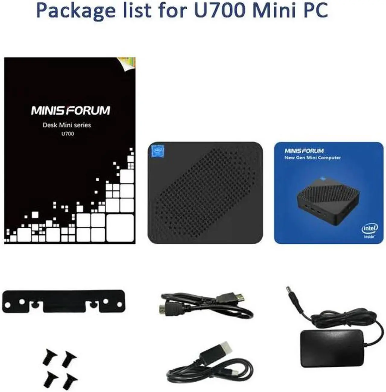 Alt view image 7 of 7 - MINISFORUM U700 Mini PC Core i5-5257U 8GB RAM 128GB SSD Mini Desktop Computer, HDMI+Mini DP+USB-C Triple 4K@60Hz Outputs, 2xRJ45 Port, 3xUSB3.0 Port, 1xTF Card Slot, 1x2.5inch HDD Slot Micro Computer