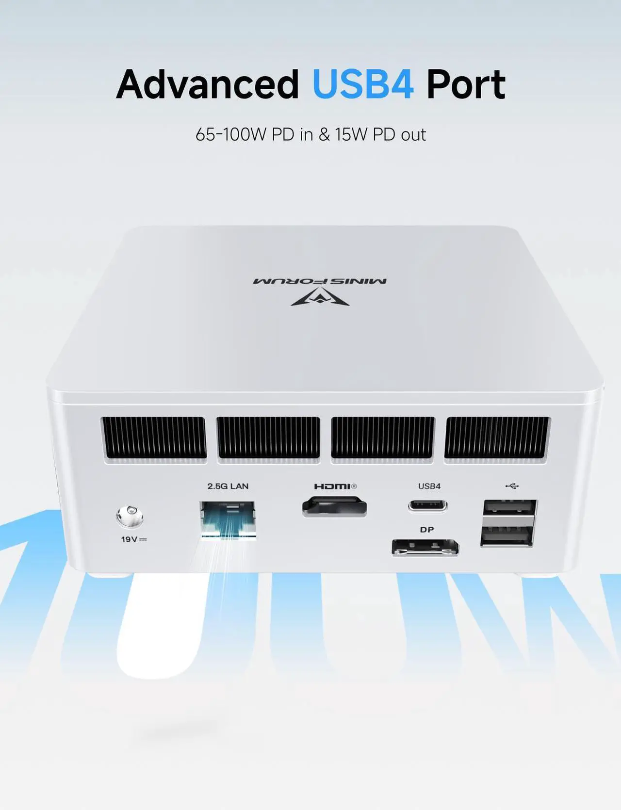 Alt view image 5 of 7 - MINISFORUM DeskMini UM750L Slim Mini PC AMD Ryzen 5 7545U Small PC, 16GB LPDDR5 RAM+1T PCIe4.0 SSD, HDMI/DP/USB4 Outputs, 2.5G LAN, WiFi 6E, 4xUSB Port AMD Radeon 740M Graphics Small Form Factor