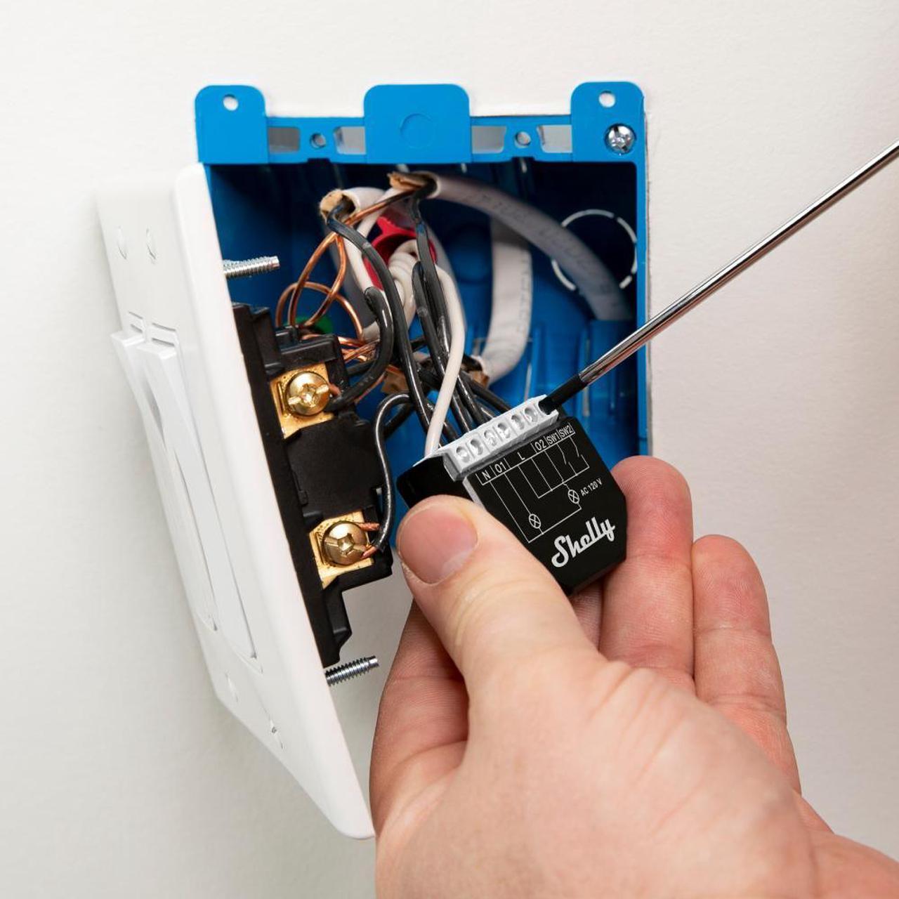 Alt view image 5 of 5 - Shelly Qubino Wave 2PM Z-Wave Smart Switch Relay  2 Channel 16 A with Current Measurement  Home Automation  Z-Wave Gateway  Low Power Consumption  Repeater Extended Mains  High Compatibility