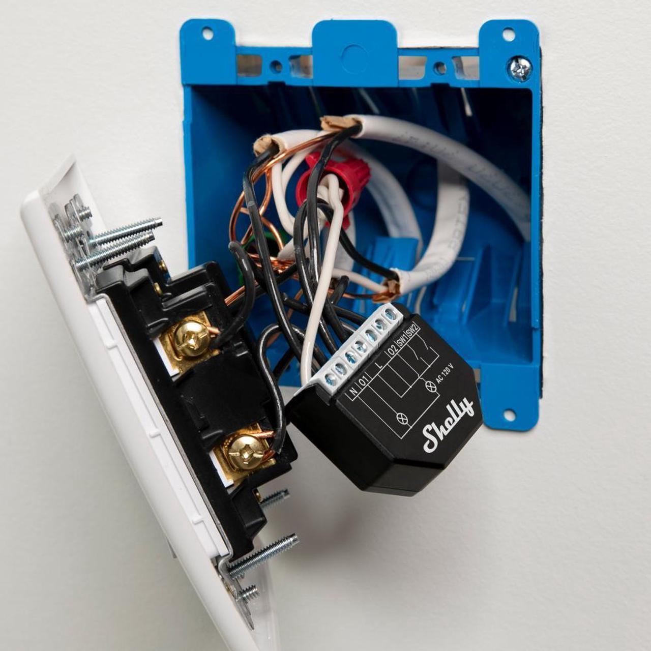 Alt view image 4 of 5 - Shelly Qubino Wave 2PM Z-Wave Smart Switch Relay  2 Channel 16 A with Current Measurement  Home Automation  Z-Wave Gateway  Low Power Consumption  Repeater Extended Mains  High Compatibility