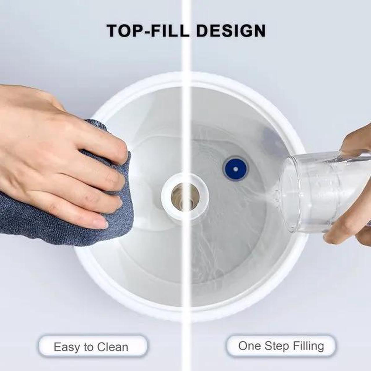 Alt view image 3 of 7 - 4L Top Fill Ultrasonic Cool Mist Humidifiers for Bedroom, with Oil Diffuser and Nightlight, for Baby Nursery & Plants, for Large Room, Lasts Up to 50 Hours, Auto Shut-Off
