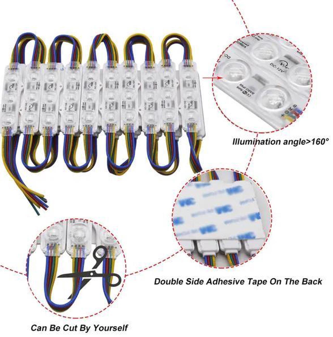 Alt view image 4 of 7 - RGB 5050 LED Storefront Window LED Module Light Waterproof Letter Sign Lights US
