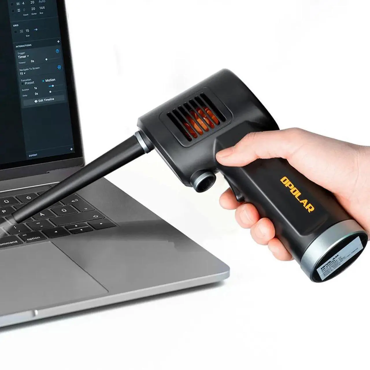 Alt view image 2 of 4 - Compressed Air Duster, New Generation Canned Air, 33000 RPM Electric Air Can for Computer Keyboard Electronics Cleaning, 6000mAh Rechargeable Battery, Reusable Dust Destroyer RT