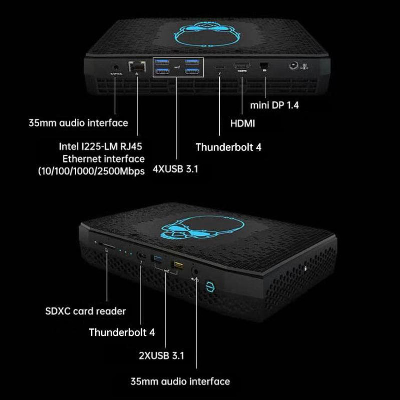 Intel nuc barebones pc NUC11PHKi7 Gaming Mini PC, Intel Core i7-1165G7 ...